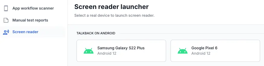 The left menu displaying the App Accessibility options.