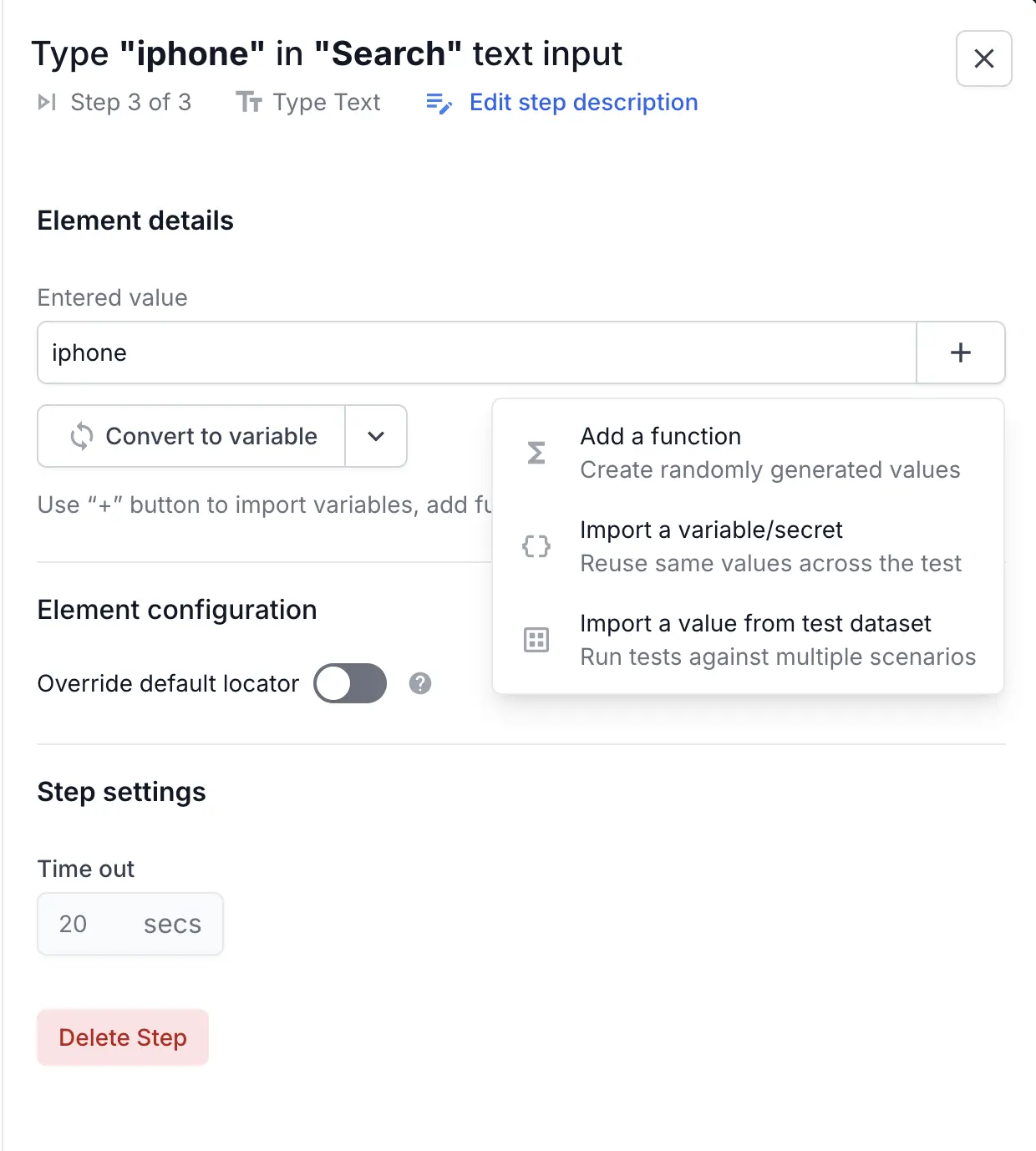 Import a test dataset