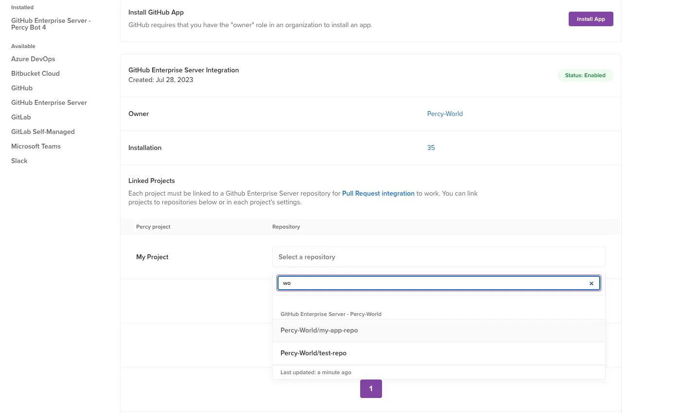 Select some repositories