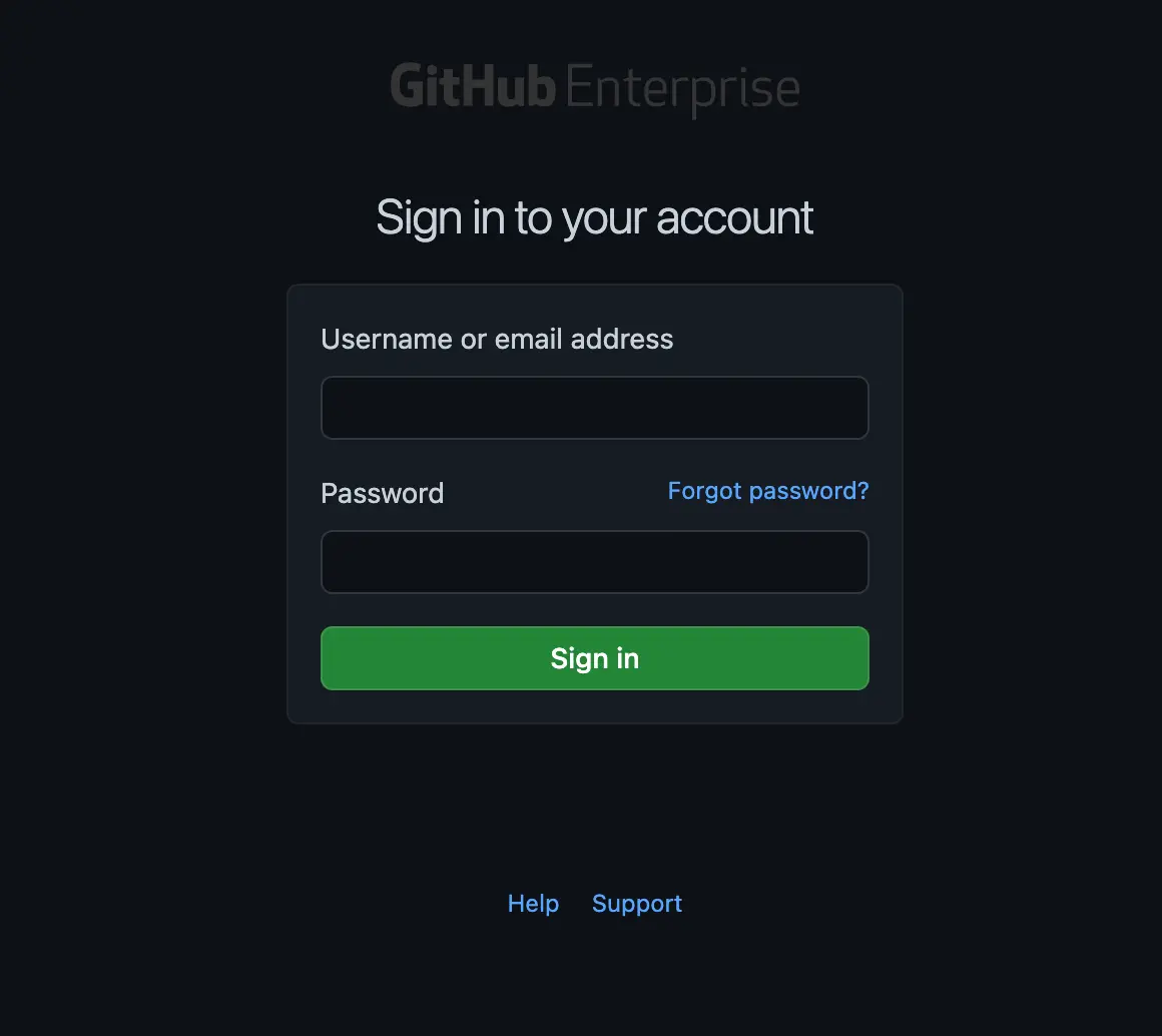 GitHub Login page
